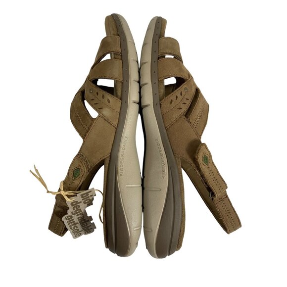 Nature Walk By Earth Erin 7M Womens Brown Leather Upper Sandals Adjustable Strap - Picture 9 of 12